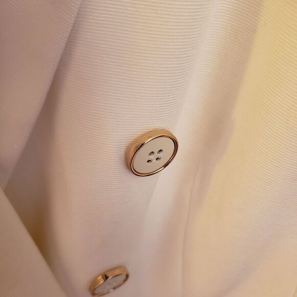 Lane Bryant Longline Double Breasted White Blazer Jacket Sz 20 NWT - Picture 7 of 9